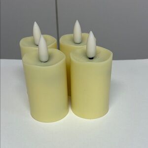 Set of Four Cream LED Candles